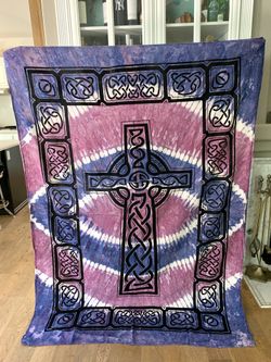 Tie Dye Tapestry Beach Blanket Cotton 55”x79”