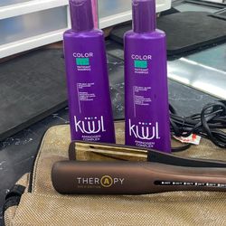 Shampoo For Gray, Blonde Or Bleached Hair And hair Straightener