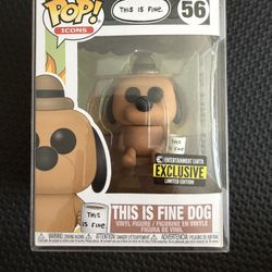 Funko Pop! Icons This is Fine Dog #56 Figure Entertainment Earth Exclusive