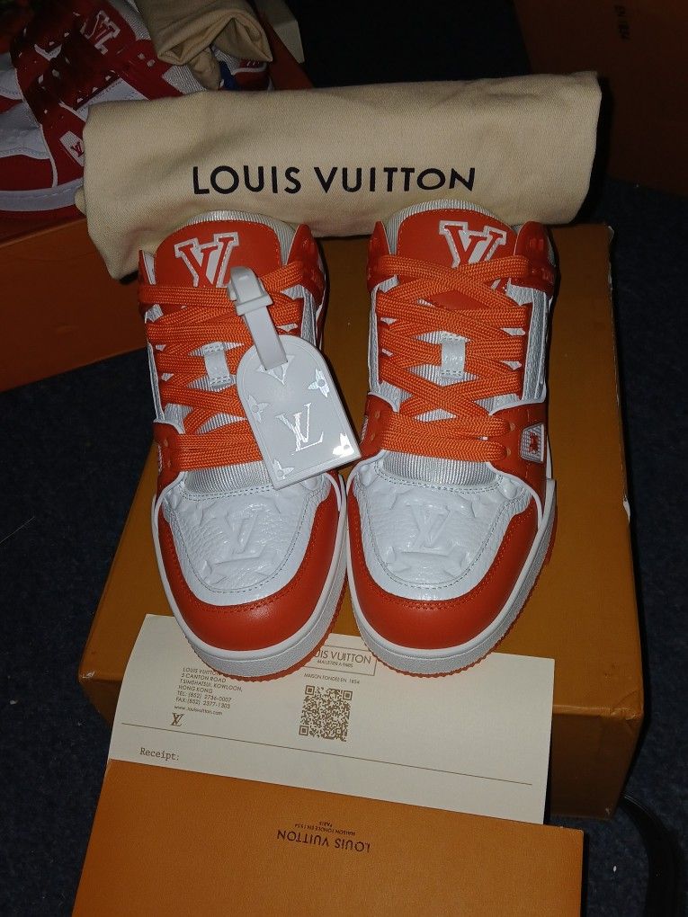Louis Vuitton Orange Low Trainers