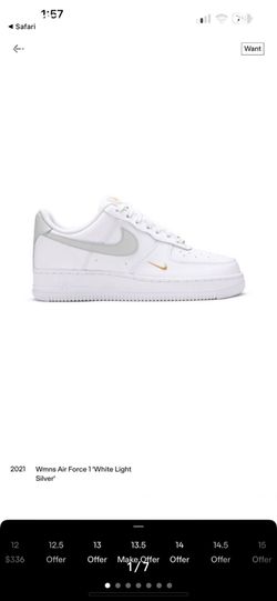 Women’s Air Force 1 “White Light Silver”