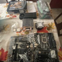 Pc Parts With 2 Cases 