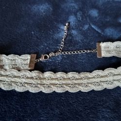 Two Chokers And Silver Bracelet