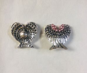 18mm Silver wings snap button