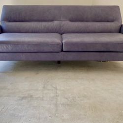 Brand New Leather Sofa.  Gray/Lavender  