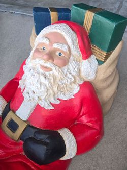 Vintage Santa Claus Glass Table