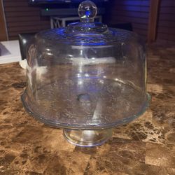 Glass Cake Dome/ Fruit Bowl