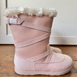 (NEW) Girls Pink Winter Boots - Size 12