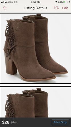 Fringe Booties size 9