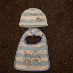 Baby Boy Bib And Hat
