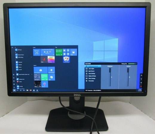 Dell U2412Mb 24" LCD Monitor 1920 x 1200 VGA/DVI 2019 Stand and Cables