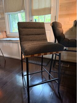 2 x Like New Gray Bar Chairs
