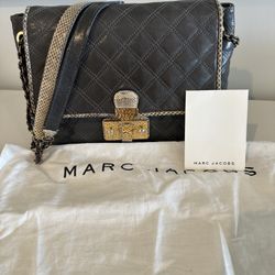Marc Jacobs Baroque single -  dark grey quilted bag 