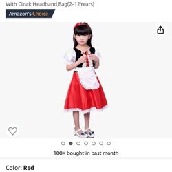 Little Red Riding Hood Costumes For Kids Ages 9-10 Years Halloween