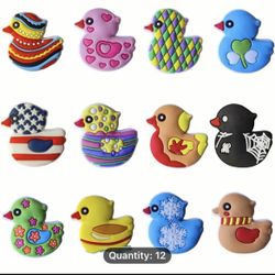 12pc Rubber Duck Magnets!