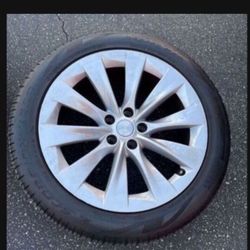 1 - 265/45r20 5x120 5x4.72 Stock Model X Slipstream Wheel Rim Good Tire TPMS