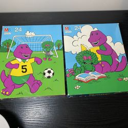 Vintage 1993 MB Barney 24 Piece Puzzles