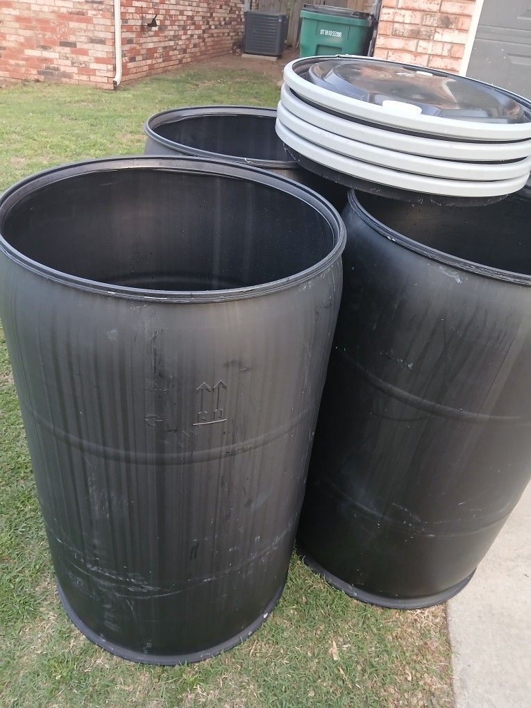 plastic drum top open with lid