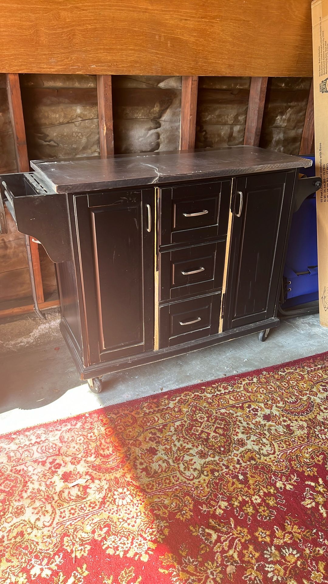 Stainless Steel butcher block cabinet