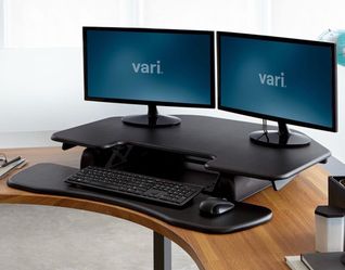 Veridesk corner cube standing desk riser