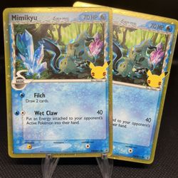 2x - Pokemon MIMIKYU SWSH136 - Celebrations 25th Anniversary- RARE HOLO PROMO