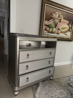 Silver Drawer Dresser