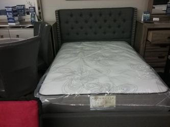 queen bed frame with mattress $399