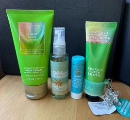 NEW Bath & Body Works Waikiki Beach Coconut Lotions, Hand Spray & SPF 35 Lip Balm