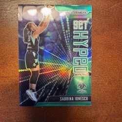 WNBA Prizm 9ET Hyped Sabrina Ionescu New York Liberty NO.11 Panini Card 2021