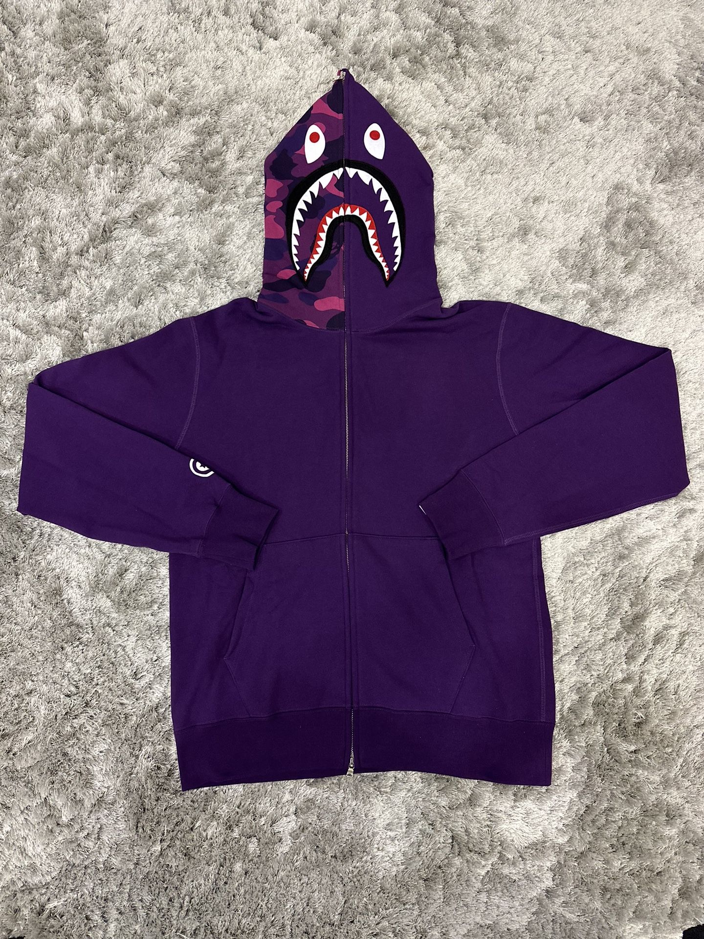 BAPE SHARK FULL ZIP HOODIE - PURPLE