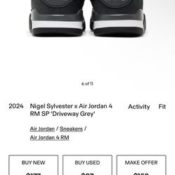 Nigel Sylvester x Air Jordan 4 RM SP 'Driveway Grey'