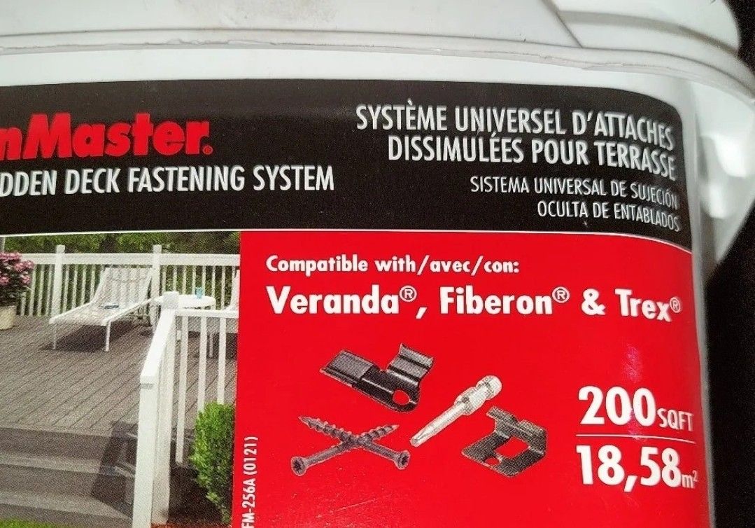 COMPOSITE DECK HIDDEN FASTENERS FOR TREX FIBERON VERANDA DECKING BOARDS CLIPS SCREWS START STOP