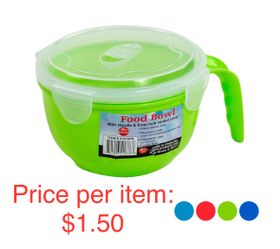 Soup Mug Microwavable - 28 Oz with Vent Cover - PDQ #14100 - Durable, Convenient & Dishwasher Safe