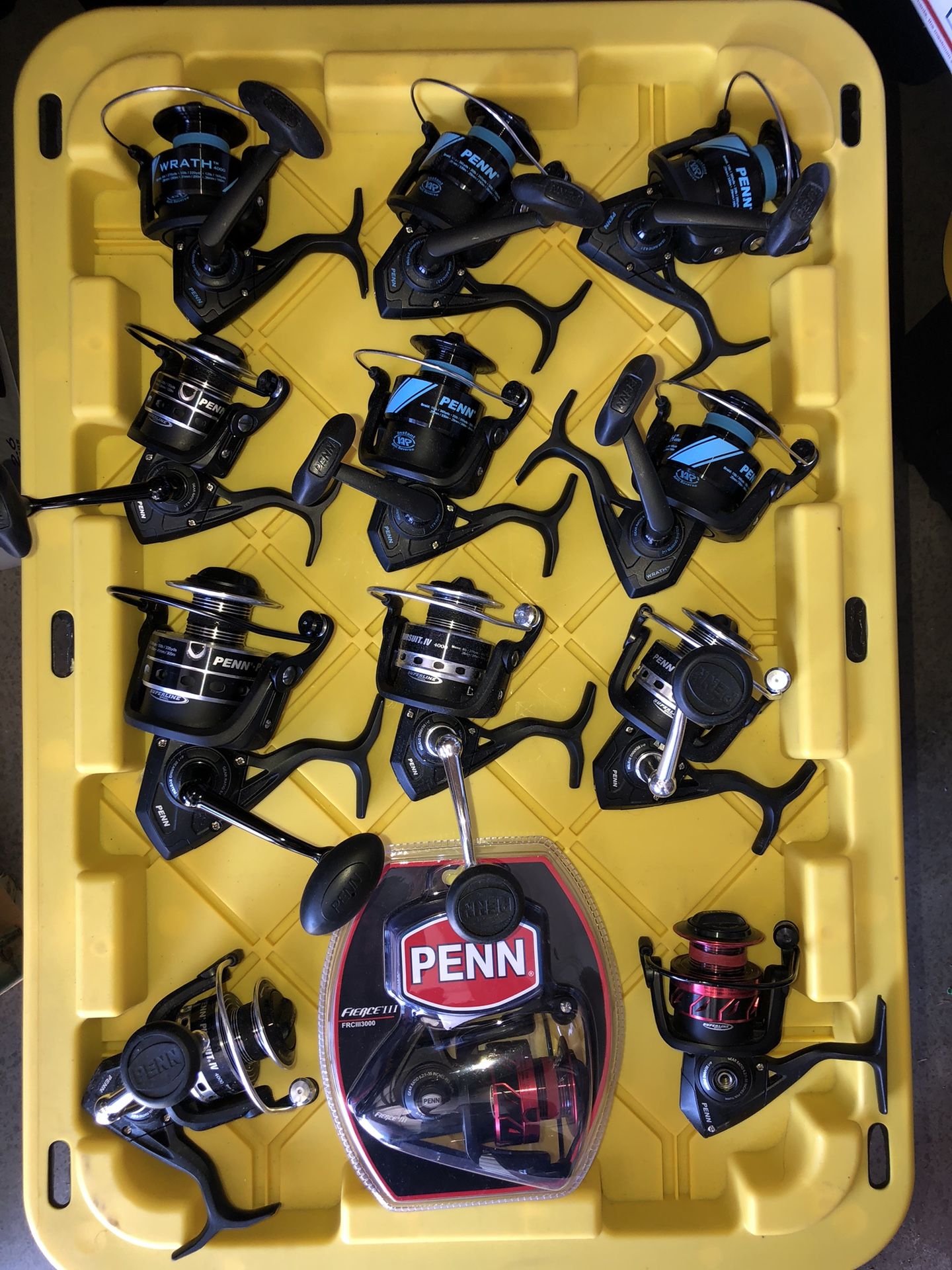 13 brand new Penn spinning fishing reels 