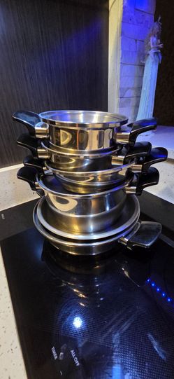 PureLife multi-ply surgical stainless steel cookware set.