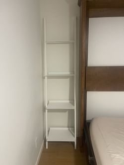 Two White Ladder Shelves 