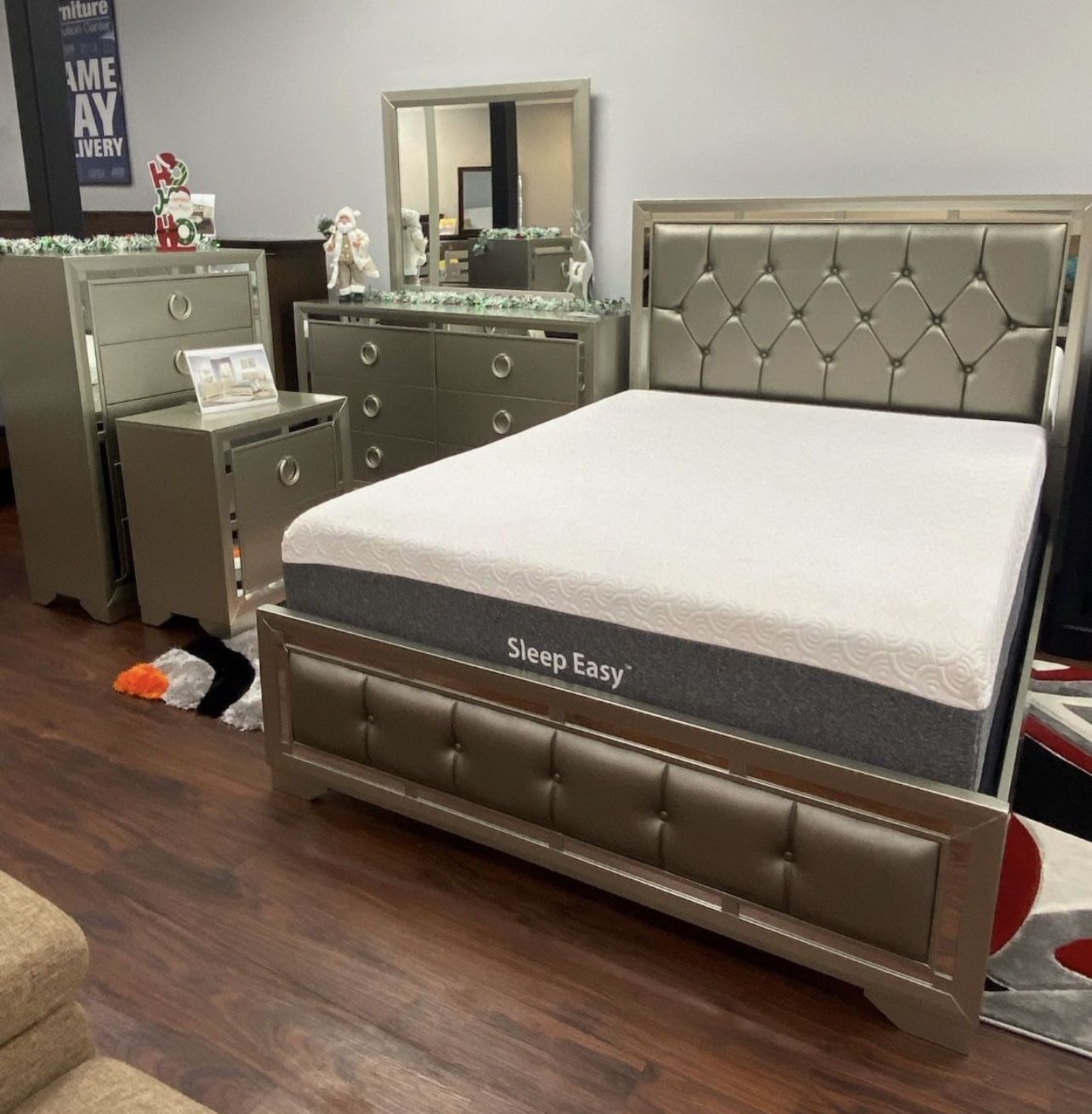 MODERN NEW JASMINE QUEEN BEDROOM SET ON SALE ONLY $999. KING SET $1099. IN STOCK SAME DAY DELIVERY 🚚 EASY FINANCING