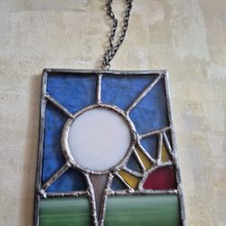 Window Suncatcher  H 4"1/2, W 3"3/4, Stained Glass 