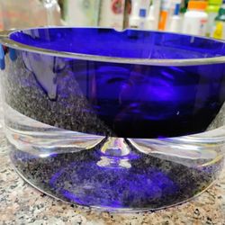 MCM Gorgeous Cobalt Blue Heavy Ashtray Table Display