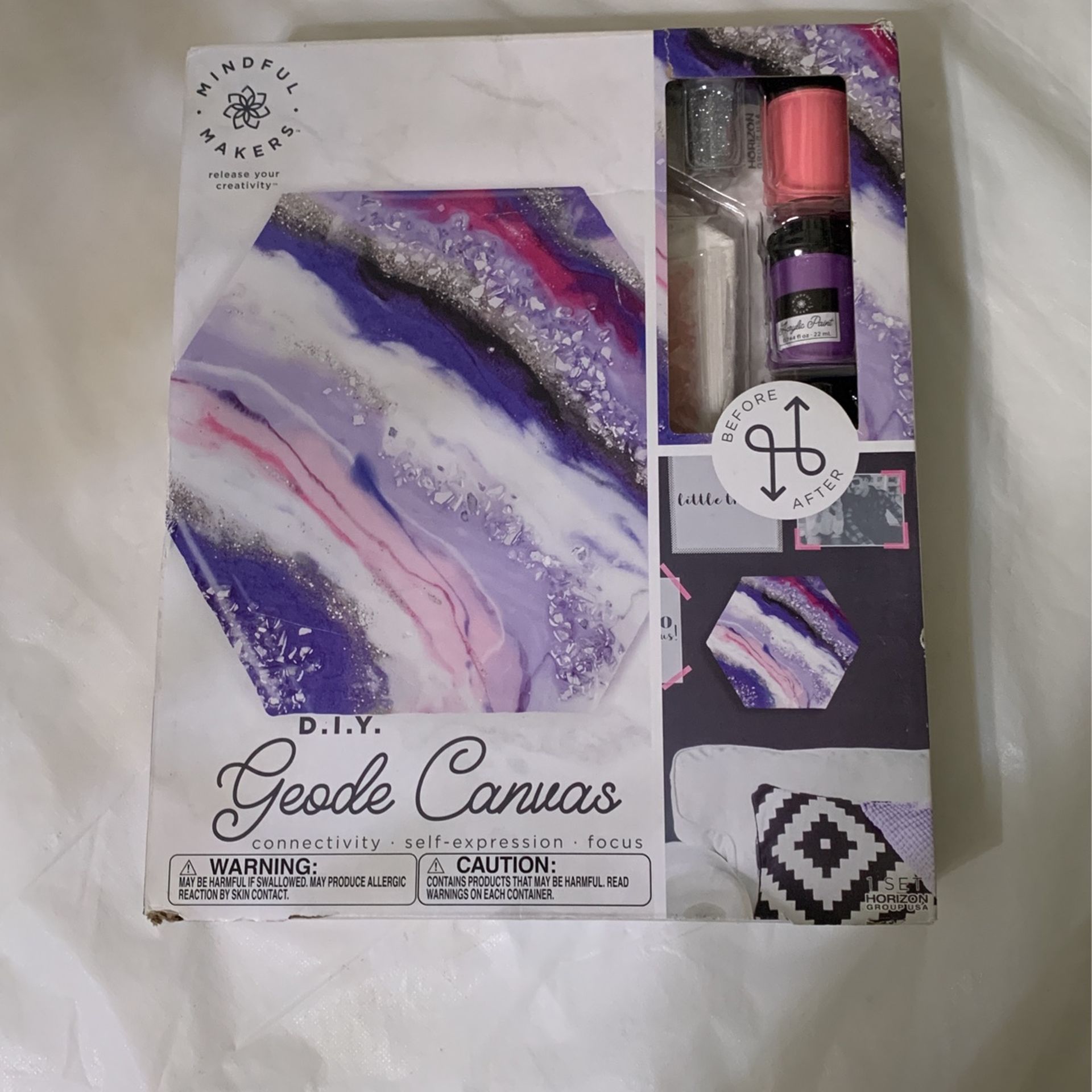 Geode Canvas DIY set