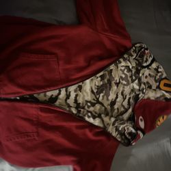 Reversible bape x OVO shark full zip up hoodie SIZE L