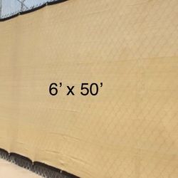 FENCE SCREEN 6'x50' Privacy Screen with ZIP TIES - BEIGE 