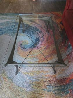 Glass coffee table