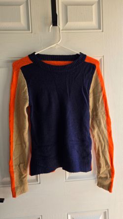 Color Block Knit Crewneck Sweater