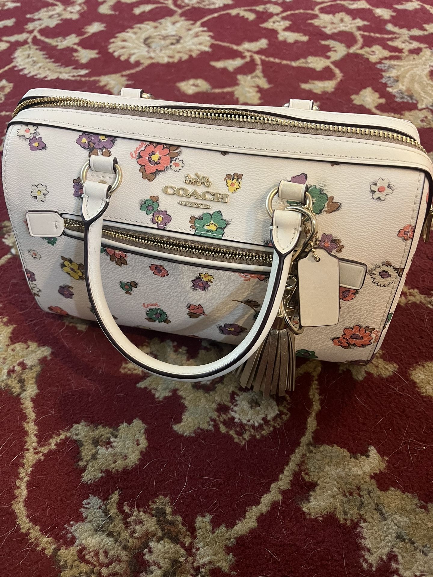Flower Print Crossbody Coach Bag