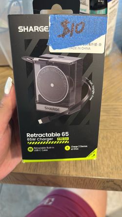 Sharge Retractable 65W USB-C Charger