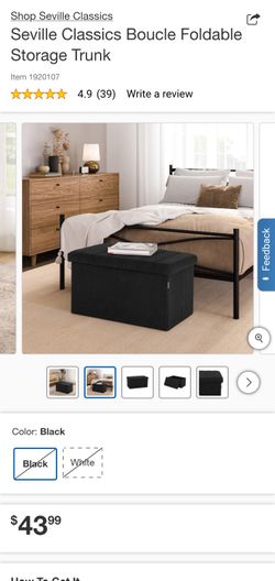 Seville Classics Foldable Storage Trunk - New