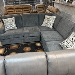NEW GREY SECTIONAL SOFA $999 