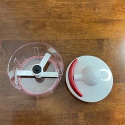 FOOD CHOPPER Speedy Kitchen Tool Onion Garlic Meat Vegetable with White Cover