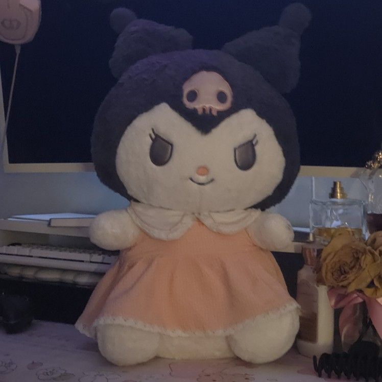 Kuromi Plushie In Pink Dress